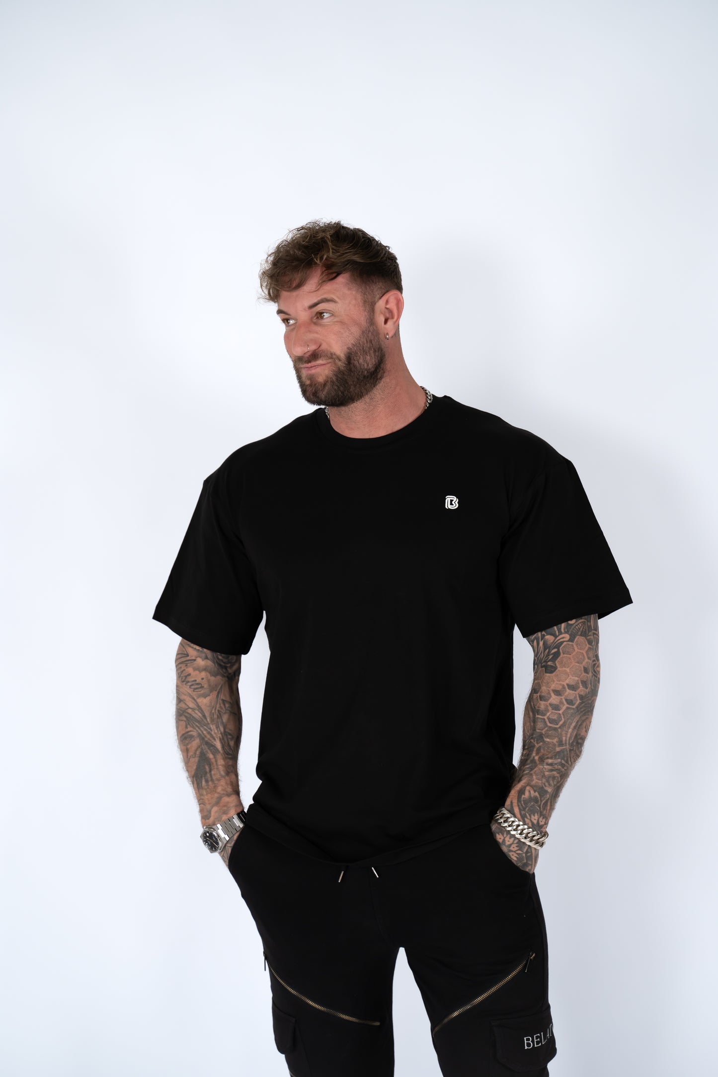 Belator white Oversized T-shirt