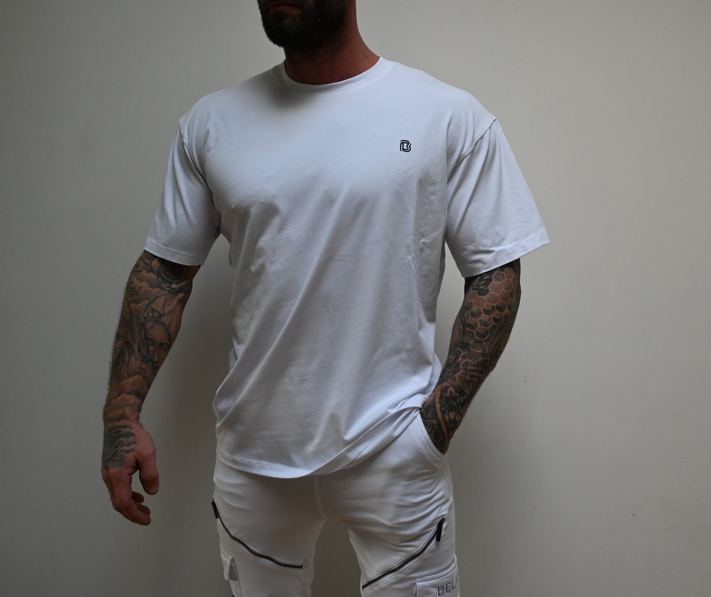 Belator white Oversized T-shirt
