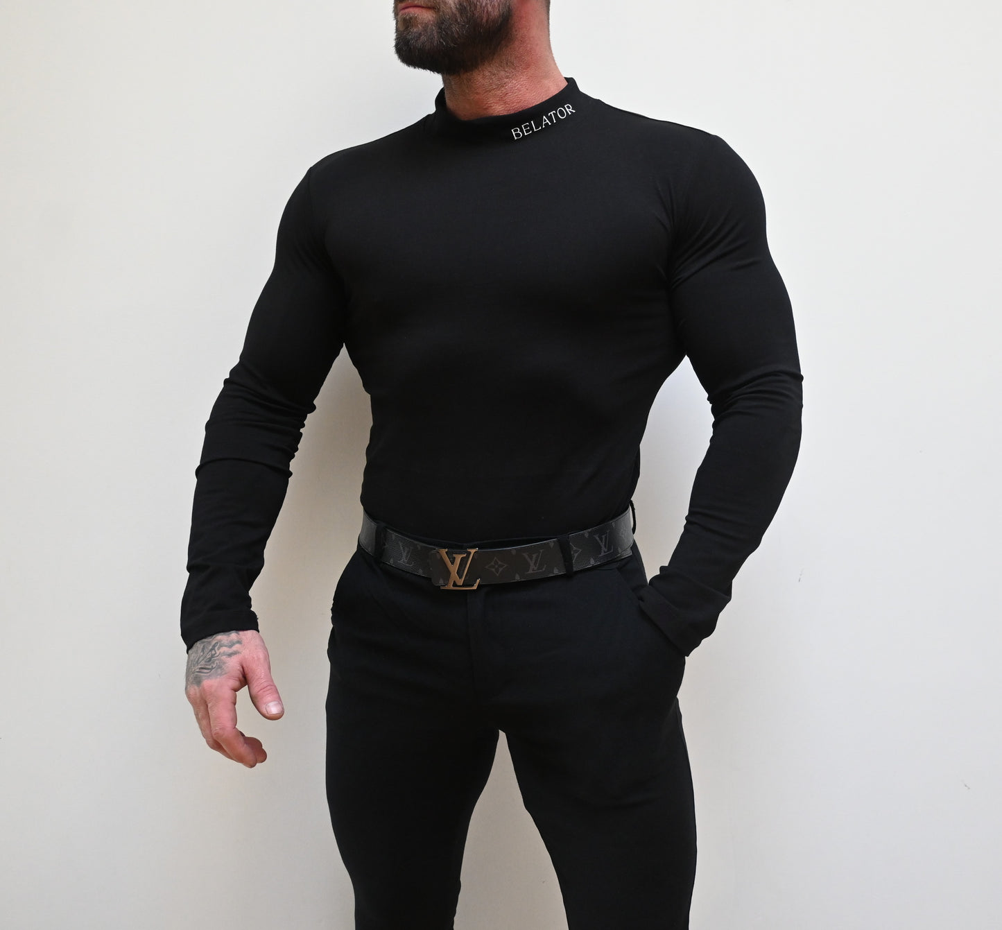 Belator T-shirt turtle neck Black