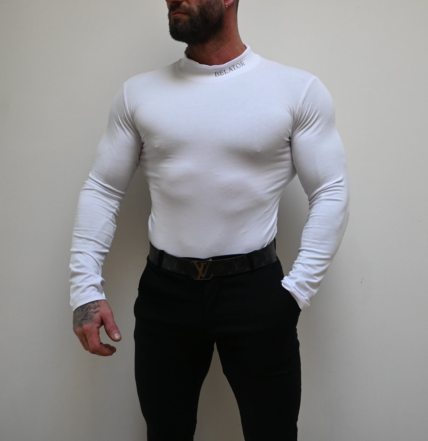 Belator T-shirt turtle neck White