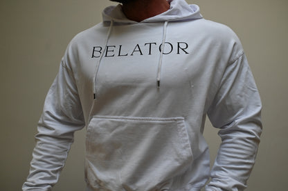 Sweat à capuche blanc Belator